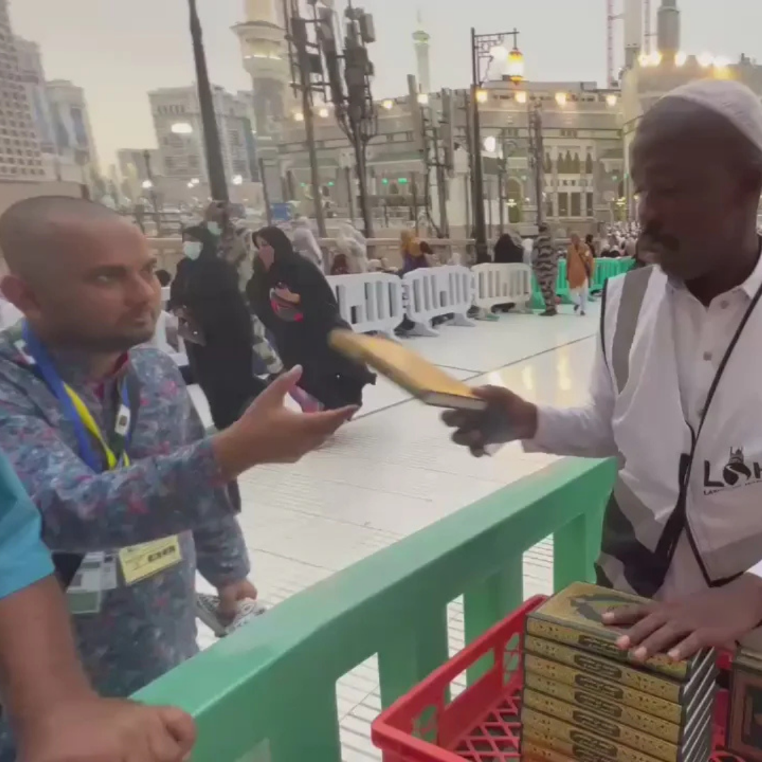 Gift Qurans in Masjid Al-Nabwi, Madinah