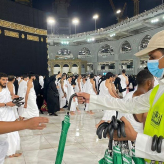 Gift Umbrellas in Masjid Al-Haram, Makkah