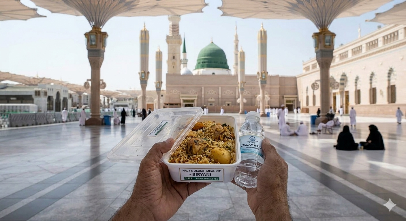 Gift Meal Boxes to Visitors in Masjid Al-Nabwi, Madinah